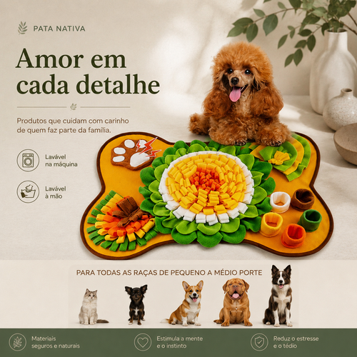 Tapete olfativo interativo para pets