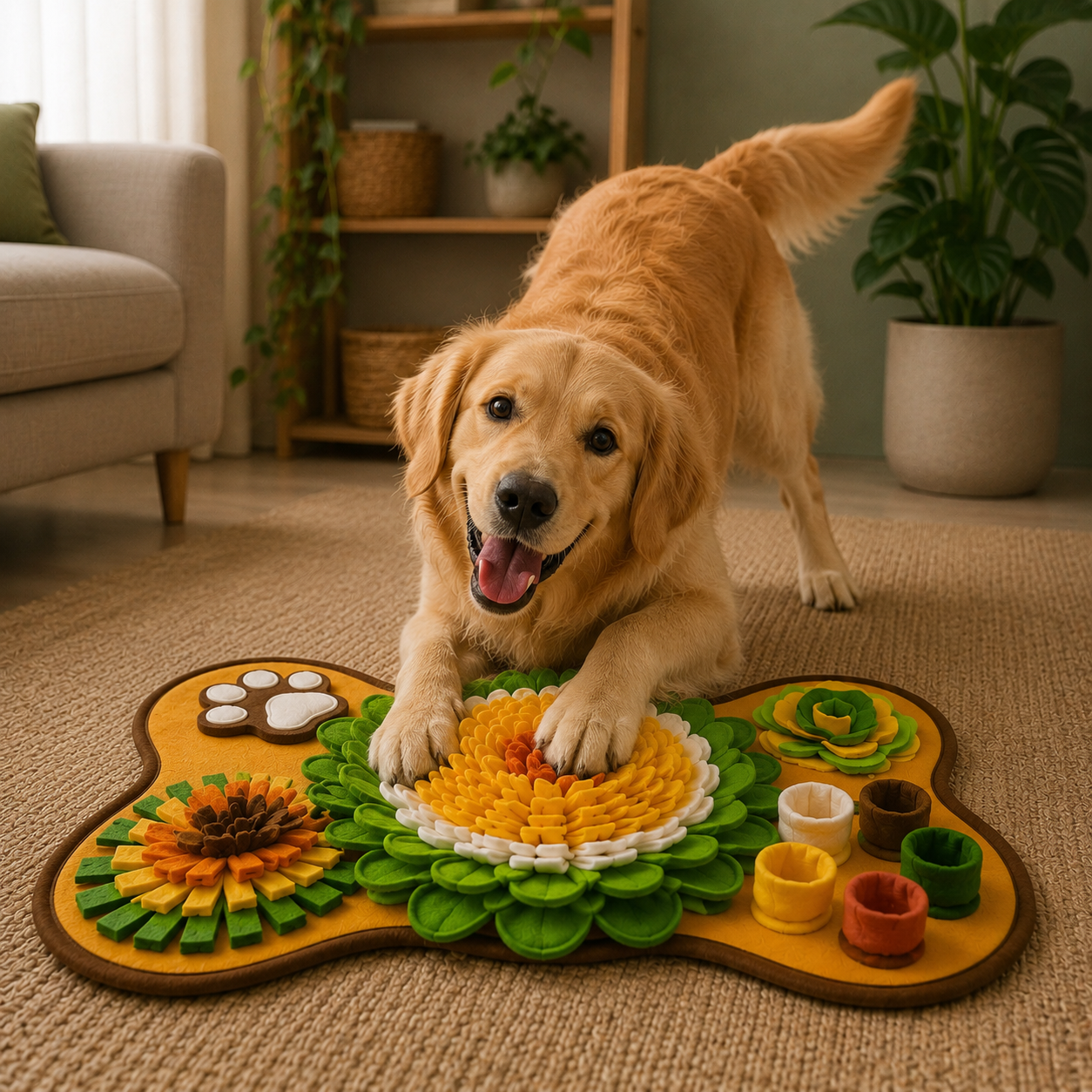 Tapete olfativo interativo para pets